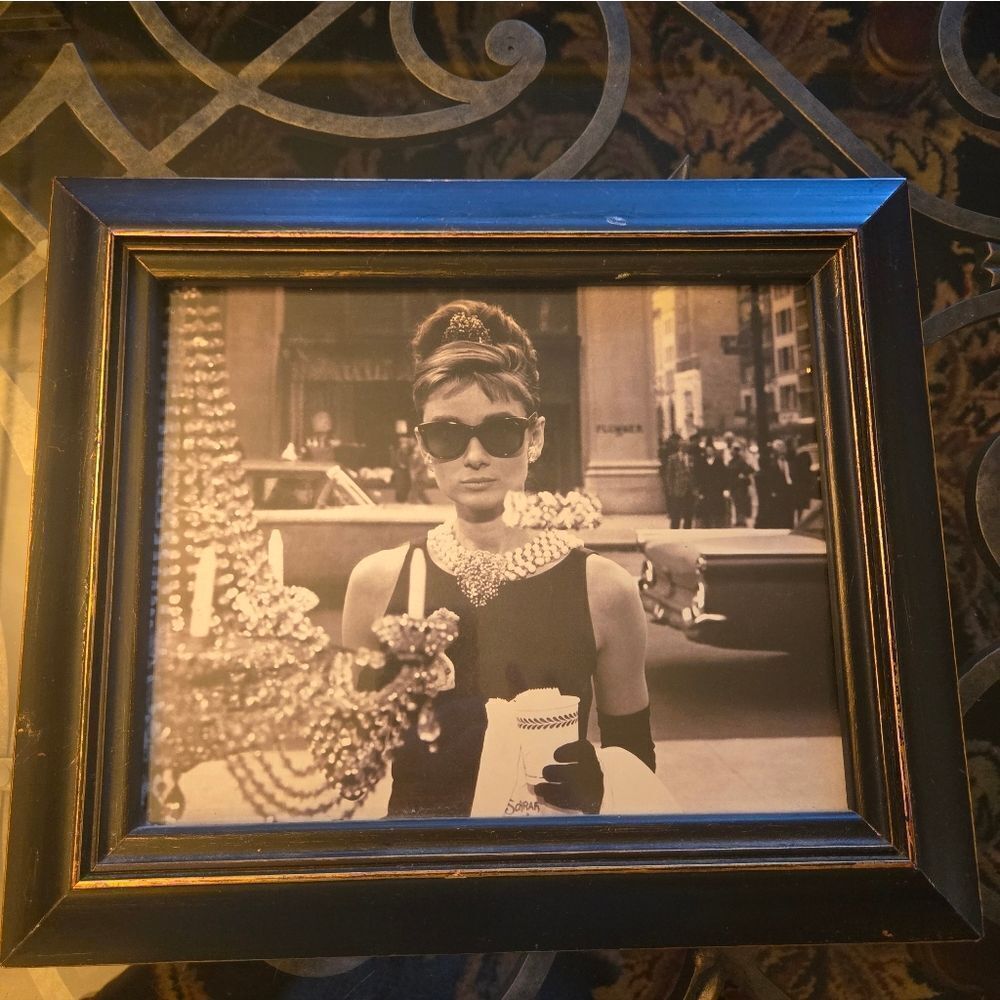 Audrey Hepburn Breakfast At Tiffany's a Framed Vintage Style Photo